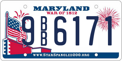 MD license plate 9BB6171