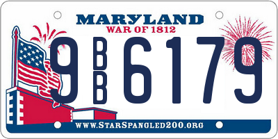 MD license plate 9BB6179