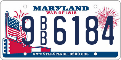 MD license plate 9BB6184