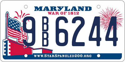 MD license plate 9BB6244