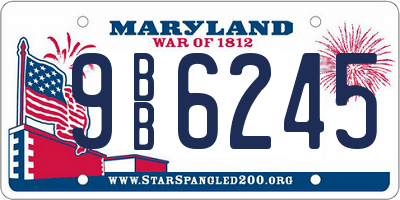 MD license plate 9BB6245