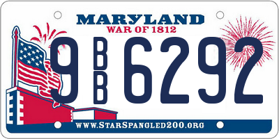 MD license plate 9BB6292