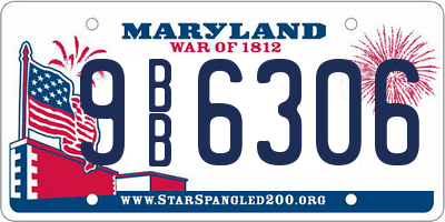 MD license plate 9BB6306