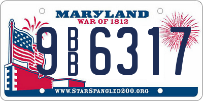 MD license plate 9BB6317