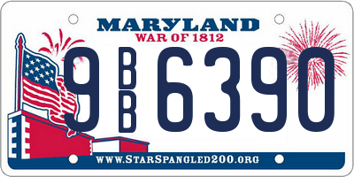 MD license plate 9BB6390