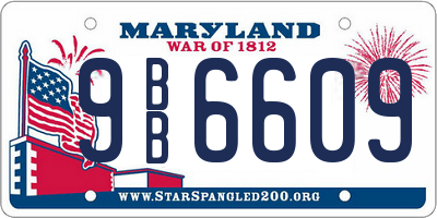 MD license plate 9BB6609