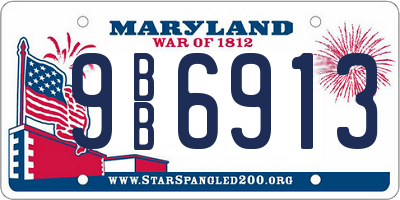 MD license plate 9BB6913