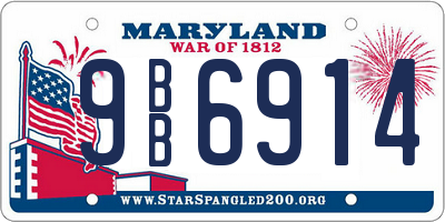 MD license plate 9BB6914