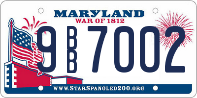 MD license plate 9BB7002