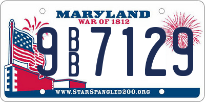 MD license plate 9BB7129