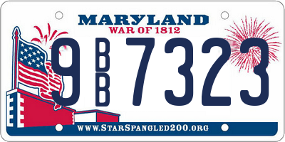 MD license plate 9BB7323