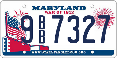 MD license plate 9BB7327
