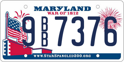 MD license plate 9BB7376