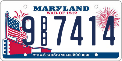 MD license plate 9BB7414