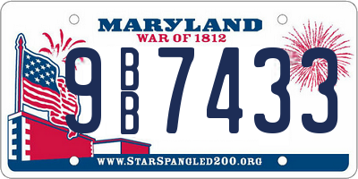 MD license plate 9BB7433