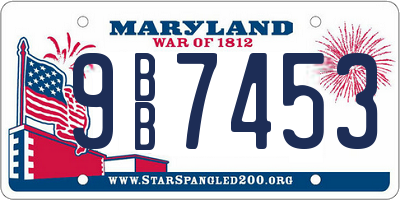 MD license plate 9BB7453