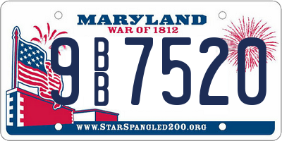 MD license plate 9BB7520