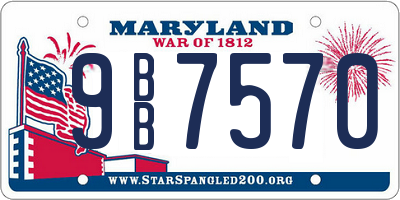 MD license plate 9BB7570