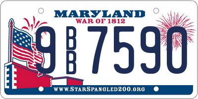 MD license plate 9BB7590