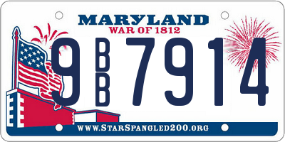 MD license plate 9BB7914