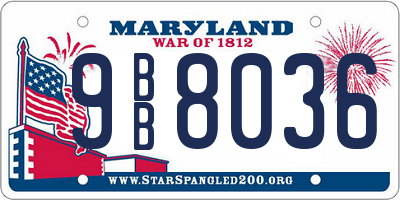 MD license plate 9BB8036