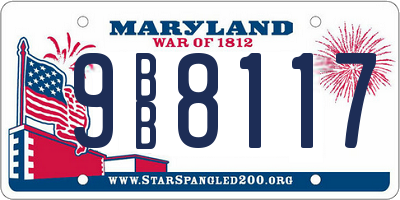 MD license plate 9BB8117