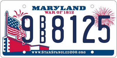 MD license plate 9BB8125