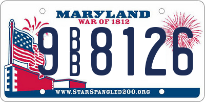 MD license plate 9BB8126