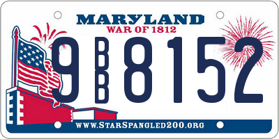 MD license plate 9BB8152