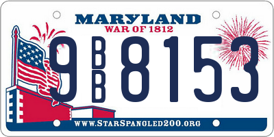 MD license plate 9BB8153