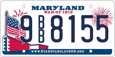 MD license plate 9BB8155