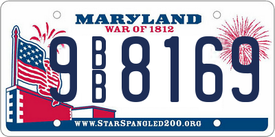 MD license plate 9BB8169