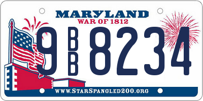 MD license plate 9BB8234