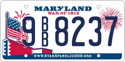 MD license plate 9BB8237