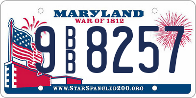 MD license plate 9BB8257