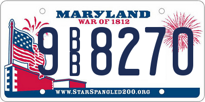 MD license plate 9BB8270