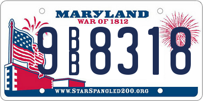 MD license plate 9BB8318