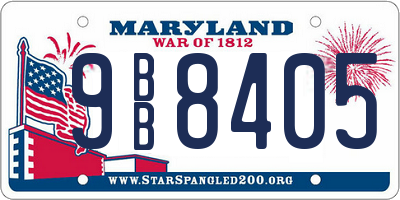 MD license plate 9BB8405