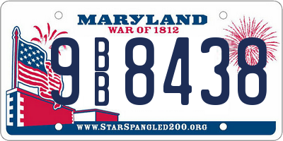 MD license plate 9BB8438
