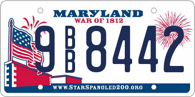 MD license plate 9BB8442