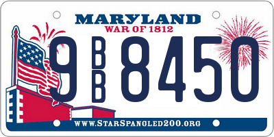 MD license plate 9BB8450