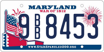MD license plate 9BB8453