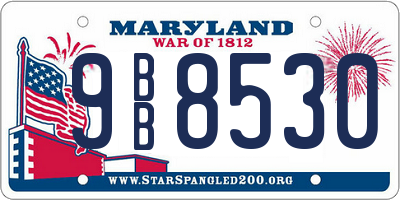 MD license plate 9BB8530