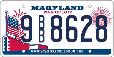 MD license plate 9BB8628