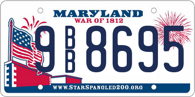 MD license plate 9BB8695