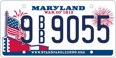 MD license plate 9BB9055