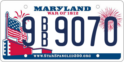 MD license plate 9BB9070