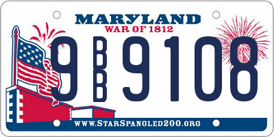 MD license plate 9BB9108