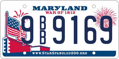 MD license plate 9BB9169