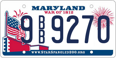 MD license plate 9BB9270